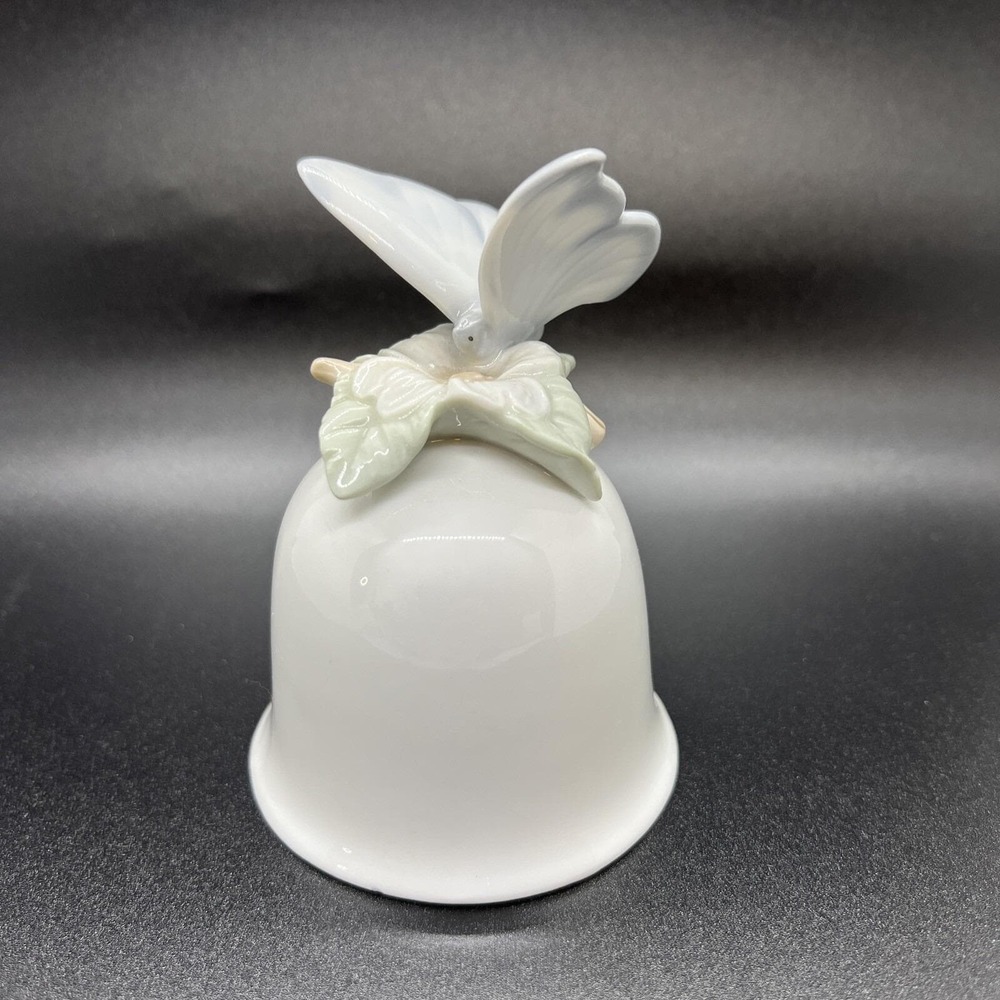Otagiri Porcelain Bell with Figural‎ Flower and Butterfly